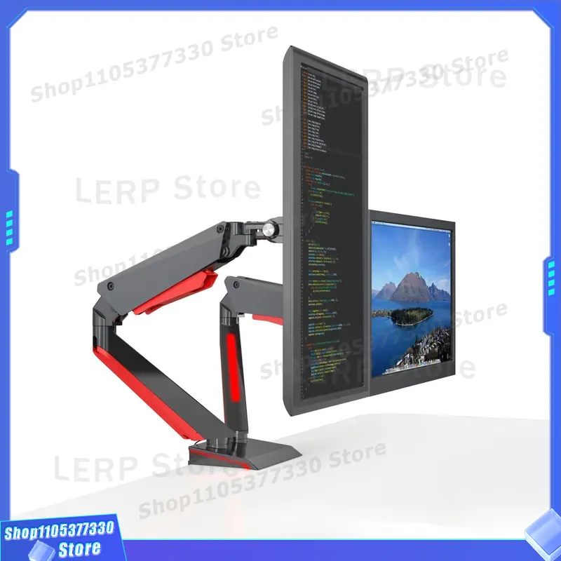 Desk Setup With Monitor Arm - Aluminum Dual Monitor Arm 15 to