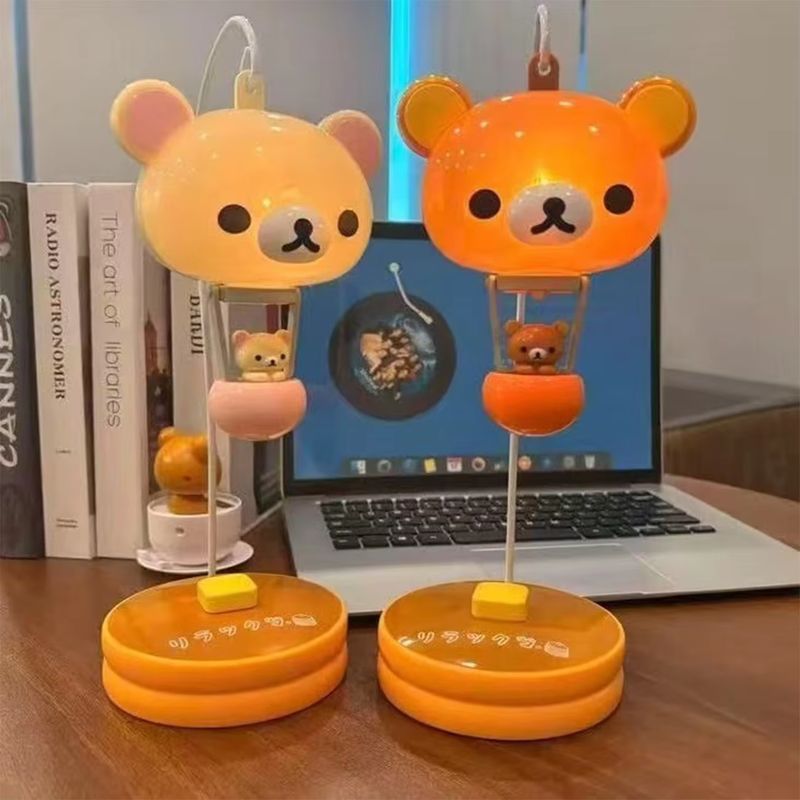 Desk Setup Study - Rilakkuma Cute Bear Table Lamp Desktop