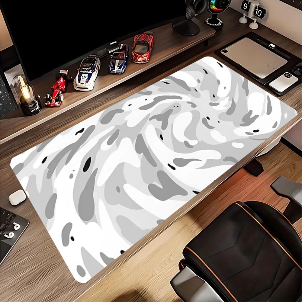 Desk Mat Grey White Topographi - Desk Setup Grey recension och pris