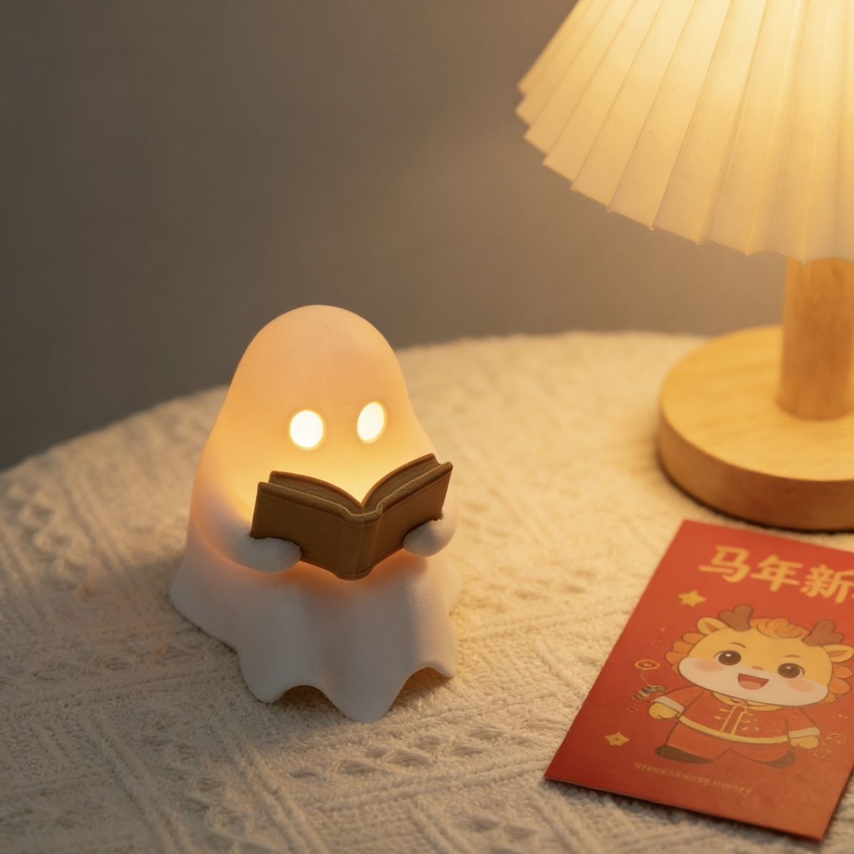 Cute Reading Ghost Led Night L - Desk Setup Lamp recension och pris