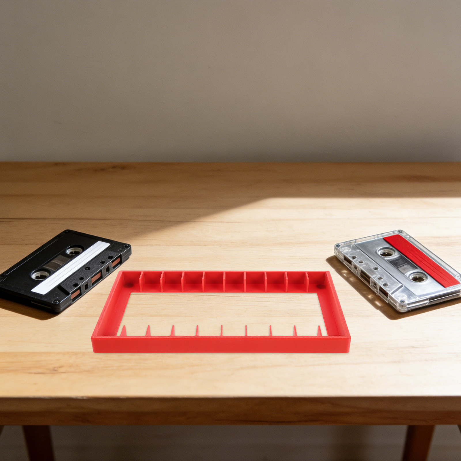 Cassette Storage Organizer She - Desk Setup Red recension och pris