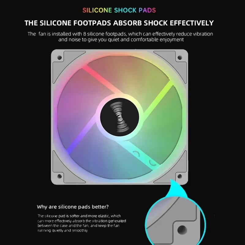 120mm PC Case Fan 12V RGB Cycl - Desk Setup Lamp recension och pris