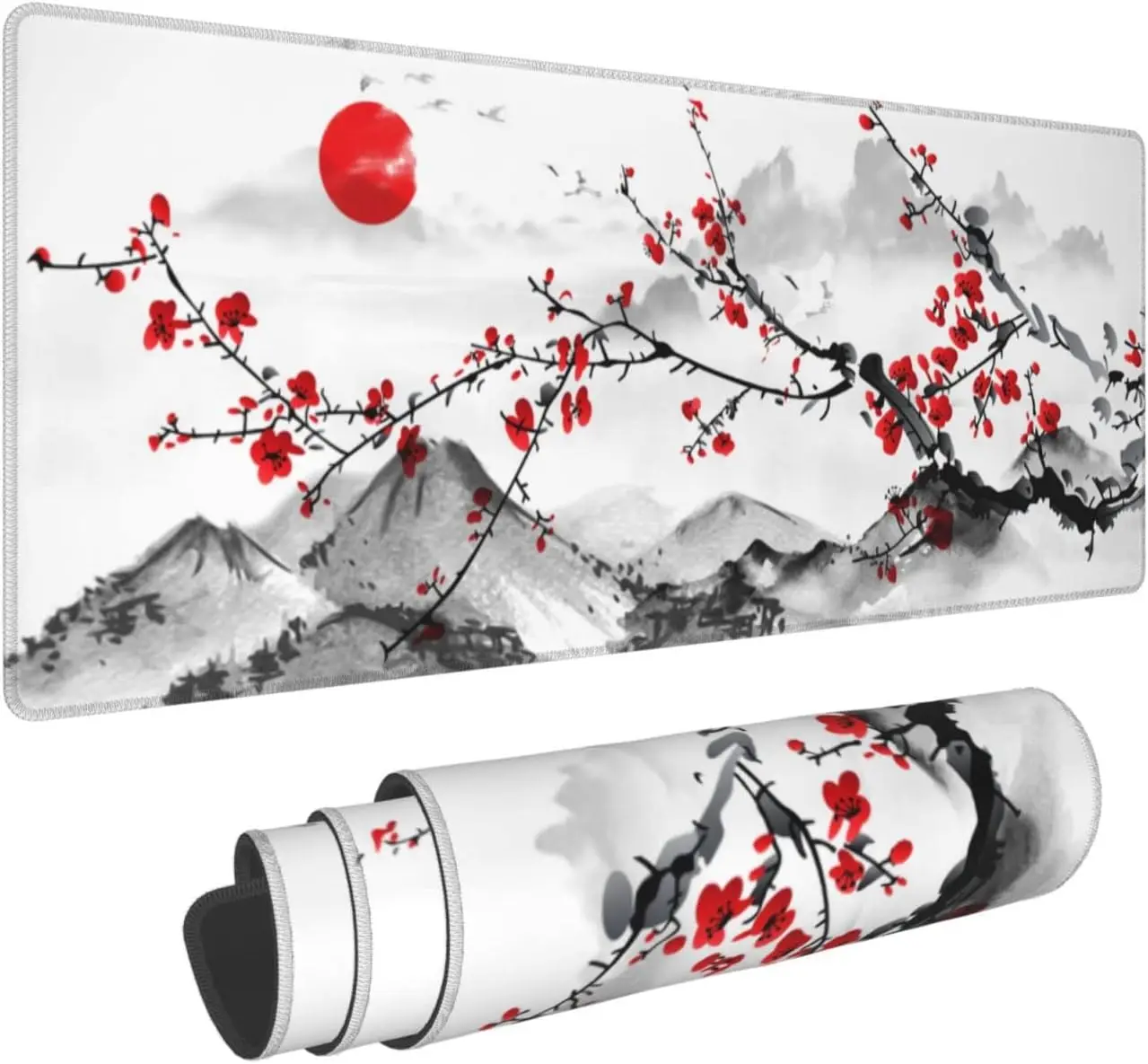 Chinese Ink Wash Plum Blossom  - Desk Setup Red recension och pris