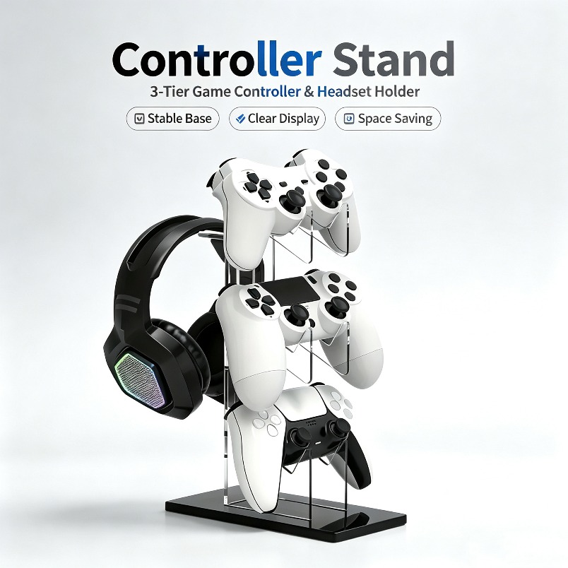Controller Stand 3 Tier Headph - Desk Setup Headphone Stand recension och pris