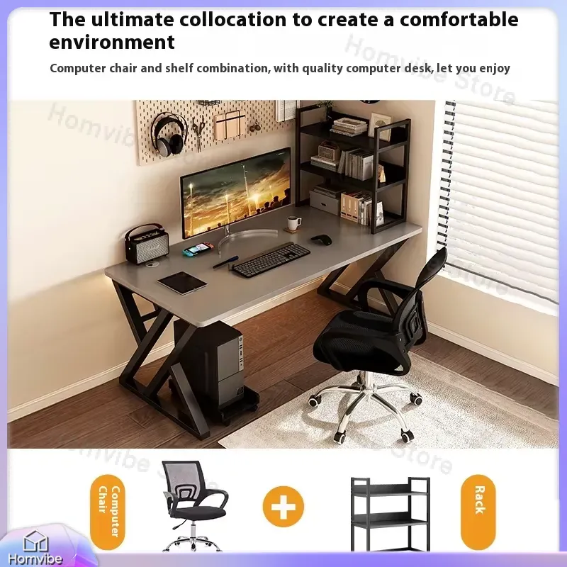 Modern Wooden Computer Desk fo - Desk Setup Study recension och pris