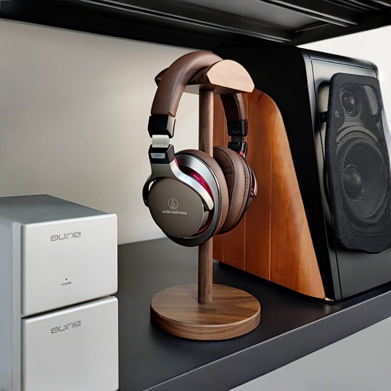 PGY Wooden Headphone Stand Erg - Desk Setup Headphone Stand recension och pris